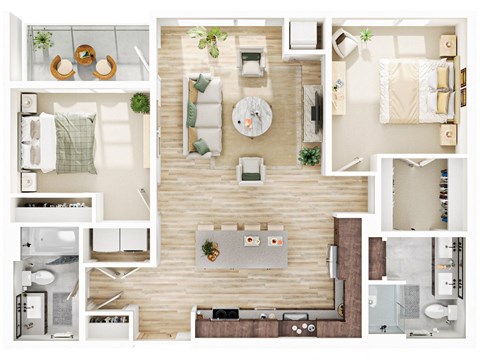 2 bed 2 bath A at The Mera, St Louis Park, Minnesota